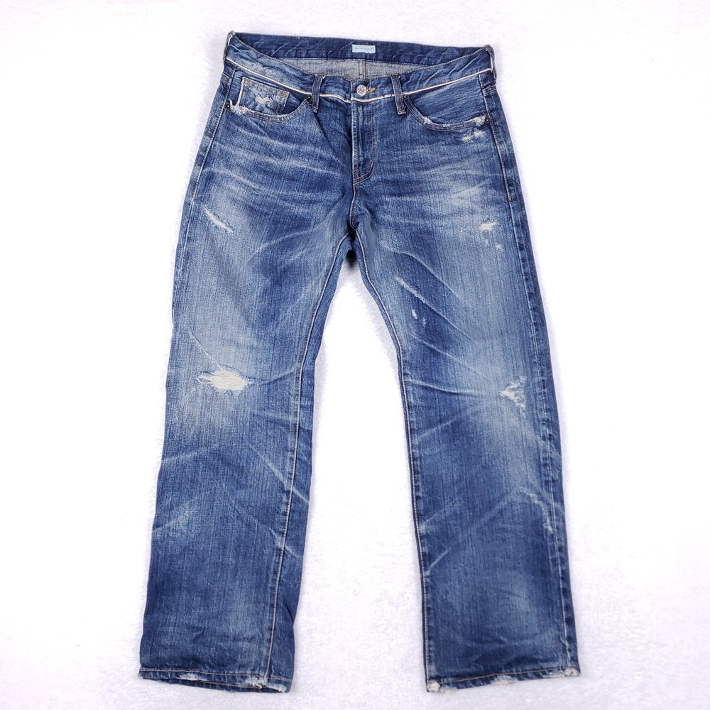 Mini Brand Jaegi Smiley Face Selvedge Jeans‎ L Blue